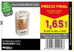 Spar Express MANJARES Garbanzos extra oferta