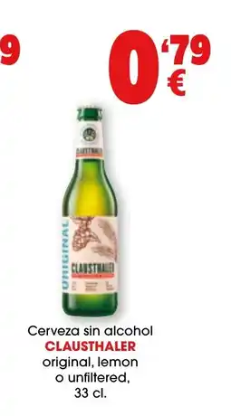 TOP Cash & Carry CLAUSTHALER Cerveza sin alcohol original, lemon o unfiltered oferta