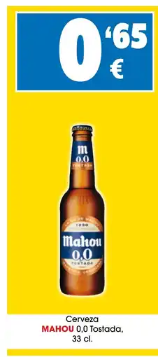TOP Cash & Carry MAHOU Cerveza 0,0 Tostada oferta