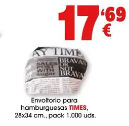 TOP Cash & Carry TIMES Envoltorio para hamburguesas oferta
