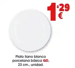 TOP Cash & Carry QD Plato llano blanco porcelana básica oferta