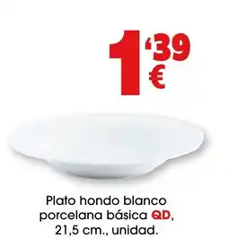 TOP Cash & Carry QD Plato hondo blanco porcelana básica oferta
