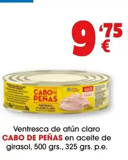 TOP Cash & Carry CABO DE PEÑAS Ventresca de atún claro en aceite de girasol oferta