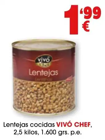 TOP Cash & Carry VIVÓ CHEF Lentejas cocidas oferta