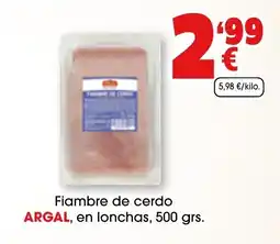 TOP Cash & Carry ARGAL Fiambre de cerdo en lonchas oferta