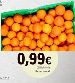 Cash Ifa Naranja zumo kilo oferta