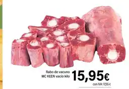 Cash Ifa MC KEEN Rabo de vacuno vacío kilo oferta