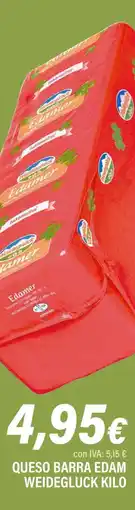 Cash Ifa WEIDEGLUCK Queso barra edam oferta