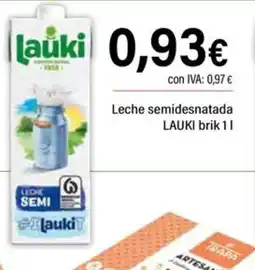 Cash Ifa LAUKI Leche semidesnatada oferta