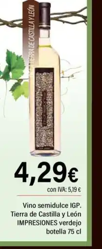 Cash Ifa IMPRESIONES Vino semidulce IGP. Tierra de Castilla y León verdejo botella oferta