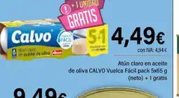 Cash Ifa CALVO Atún claro en aceite de oliva Vuelca Fácil oferta