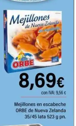 Cash Ifa ORBE Mejillones en escabeche de Nueva Zelanda oferta