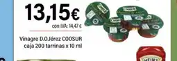 Cash Ifa COOSUR Vinagre D.O.Jérez caja 200 tarrinas oferta