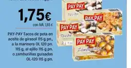 Cash Ifa PAY-PAY Tacos de pota en aceite de girasol oferta