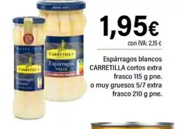 Cash Ifa CARRETILLA Espárragos blancos cortos extra frasco o muy gruesos oferta