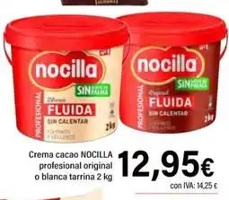 Cash Ifa NOCILLA Crema cacao profesional original o blanca tarrina oferta