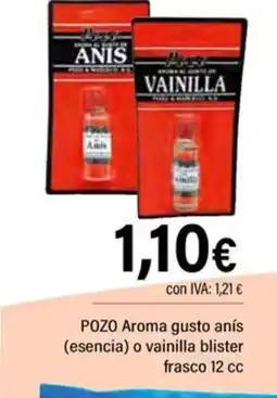 Cash Ifa POZO Aroma gusto anís (esencia) o vainilla blister frasco 12 cc oferta