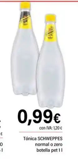 Cash Ifa SCHWEPPES Tónica normal o zero botella oferta