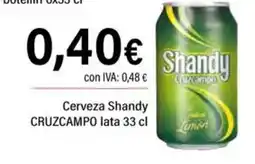 Cash Ifa CRUZCAMPO SHANDY Cervez oferta