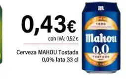 Cash Ifa MAHOU Cerveza Tostada oferta