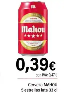 Cash Ifa MAHOU Cerveza 5 estrellas lata oferta