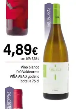 Cash Ifa VIÑA ABAD Vino blanco D.O.Valdeorras godello oferta