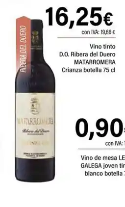 Cash Ifa MATARROMERA Vino tinto D.O. Ribera del Duero Crianza botella oferta