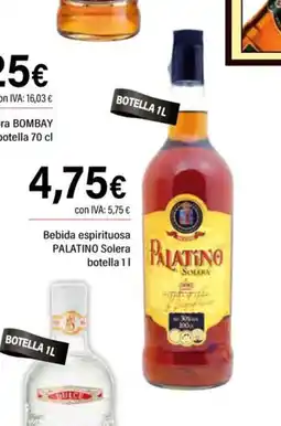 Cash Ifa PALATINO Bebida espirituosa Solera oferta