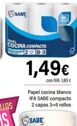 Cash Ifa IFA SABE Papel cocina blanco compacto oferta