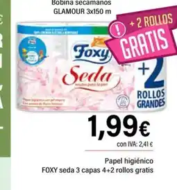 Cash Ifa FOXY seda 3 capas 4+2 rollos gratis oferta