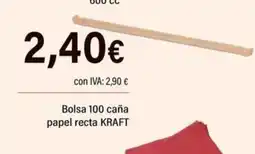 Cash Ifa KRAFT Bolsa 100 caña papel recta oferta