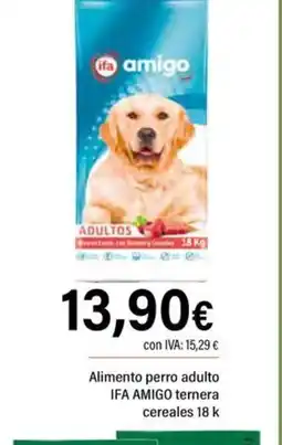 Cash Ifa IFA AMIGO Alimento perro adulto ternera cereales oferta