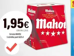 Cash Ifa MAHOU Cerveza 5 estrellas oferta