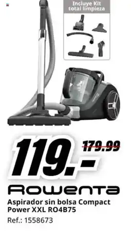 MediaMarkt ROWENTA Aspirador sin bolsa Compact Power XXL RO4B75 oferta