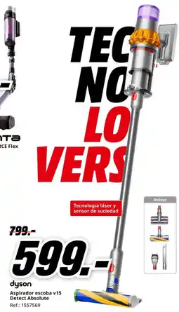 MediaMarkt DYSON Aspirador escoba v15 Detect Absolute oferta