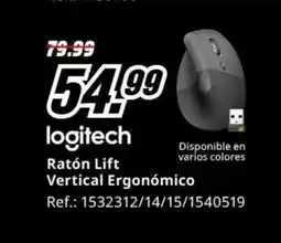 MediaMarkt LOGITECH Ratón Lift Vertical Ergonómico oferta