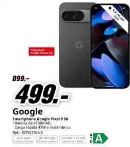 MediaMarkt GOOGLE Smartphone Google Pixel 9 5G oferta