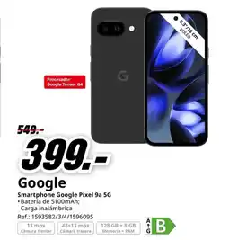 MediaMarkt GOOGLE Smartphone Google Pixel 9a 5G oferta