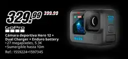 MediaMarkt GOPRO Cámara deportiva Hero 12 + Dual Charger + Enduro battery oferta