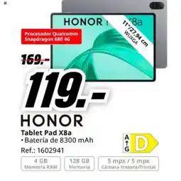 MediaMarkt HONOR Tablet Pad X8a oferta