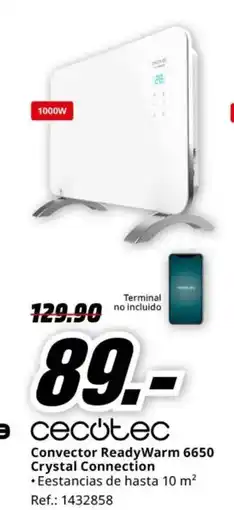 MediaMarkt CECOTEC Convector ReadyWarm 6650 Crystal Connection oferta