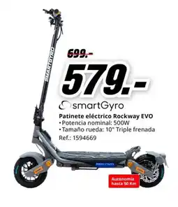 MediaMarkt SMARTGYRO Patinete eléctrico Rockway EVO oferta