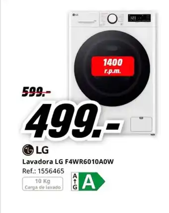 LG Lavadora F4WR6010A0W