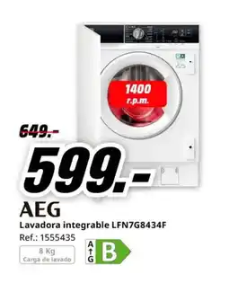MediaMarkt AEG Lavadora integrable LFN7G8434F oferta