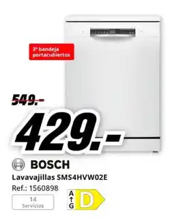 MediaMarkt BOSCH Lavavajillas SMS4HVW02E oferta