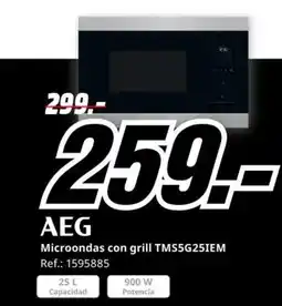 MediaMarkt AEG Microondas con grill TMS5G25IEM oferta