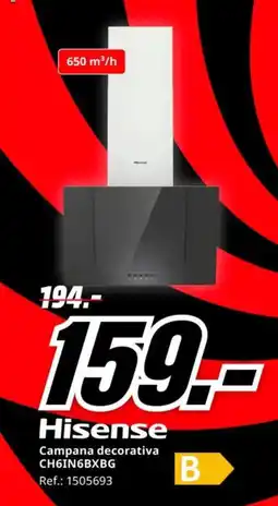 MediaMarkt HISENSE Campana decorativa CH6IN6BXBG oferta