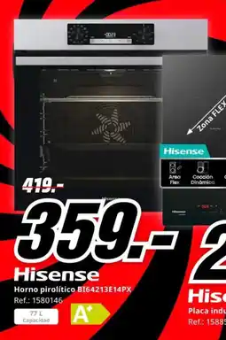 MediaMarkt HISENSE Horno pirolítico BI64213E14PX oferta