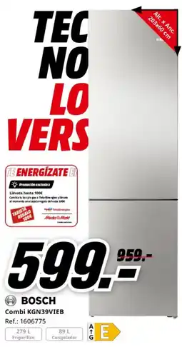 MediaMarkt BOSCH Combi KGN39VIEB oferta