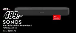 MediaMarkt SONOS Barra de sonido Beam Gen 2 oferta